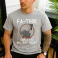 Fathor Dad Father Father's Day Classic Fit Short Sleeve T-Shirt Size Small Men's Casual T-Shirt Sport Grey