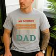 My Favorite Ironworker Calls Me Dad Ironworker Dad Men's Casual T-Shirt Sport Grey