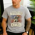 My Favorite Solider Calls Me Dad Proud Army Dad Men's Casual T-Shirt Sport Grey