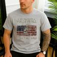 My Favorite Volleyball Player Calls Me Dad USA Flag Men's Casual T-Shirt Sport Grey