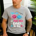Fish He Or Fish She Gender Reveal Family Matching Dad Men's Casual T-Shirt Sport Grey