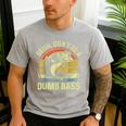 Fishing Father Day Tee Bruh Don't Be a Dumb Bass Dad Men's Casual T-Shirt Sport Grey