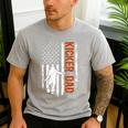 Football Kicker Dad Of A Football Kicker Father US Flag Men's Casual T-Shirt Sport Grey Football Kicker Dad Of A Football Kicker Father US Flag Men's Casual T-Shirt Sport Grey