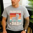 Frenchie Dad Retro French Bulldog Lover Daddy Men Men's Casual T-Shirt Sport Grey