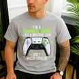 Gamer Dad Gaming Shirts Fathers Day Video Game Daddy Men's Casual T-Shirt Sport Grey
