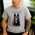 German Shepherd Shirt Shepard TShirt Dog Mom Dad Love Men's Casual T-Shirt Sport Grey