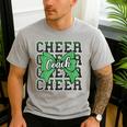 Green Sport Loud Proud Cheer Coach Dad Father's Day Men's Casual T-Shirt Sport Grey