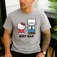 Hello Kitty Best Dad Fathers Day Small Men's Casual T-Shirt Sport Grey