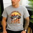 We Hooked The Best Papa Ever Fishing Dad Papa's Day Men's Casual T-Shirt Sport Grey