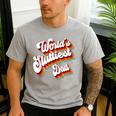 Humor Sarcastic Father's Day Adult Jokes World's Sluttiest Dad Small Men's Casual T-Shirt Sport Grey