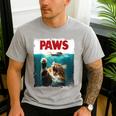 Humorous Paws Parody Cat Mouse For Cat Lover Cat Mom Cat Dad Men's Casual T-Shirt Sport Grey