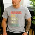 Husband Dad Board Game Night Legend Father Vintage Men's Casual T-Shirt Sport Grey