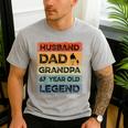 Husband Dad Grandpa 67 Year Old Legend 67th Birthday Vintage Men's Casual T-Shirt Sport Grey