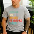 Husband Dad Grandpa 75 Year Old Legend 75th Birthday Men's Casual T-Shirt Sport Grey