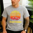 I'm Going Outside If Asked I'm Outstanding Dad Joke Men's Casual T-Shirt Sport Grey