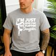 I'm Just Here For My Flippin Daughter Gymnastics Dad Mom Men's Casual T-Shirt Sport Grey I'm Just Here For My Flippin Daughter Gymnastics Dad Mom Men's Casual T-Shirt Sport Grey