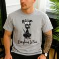 Its Fine Im Fine Everythings Fine Dog Mom Dad Lovers Men's Casual T-Shirt Sport Grey