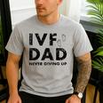 IVF Dad Retrieval Day Infertility Transfer Father Men's Casual T-Shirt Sport Grey
