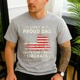Just A Proud Dad That Didn't Raise Liberals Father's Day Dad Men's Casual T-Shirt Sport Grey