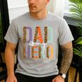 Kids Fathers Day Shirt For Son Daughter My Dad Is My Hero Men's Casual T-Shirt Sport Grey