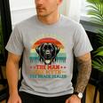 Labrador Retriever Dad Black Lab Dad Men's Casual T-Shirt Sport Grey