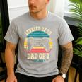 I Leveled Up To Dad Of 2 2026 Promoted To Dad Of Two Kids Men's Casual T-Shirt Sport Grey