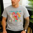 Leveled Up To Dad Of Twins Video Gamer Gaming Men's Casual T-Shirt Sport Grey Leveled Up To Dad Of Twins Video Gamer Gaming Men's Casual T-Shirt Sport Grey
