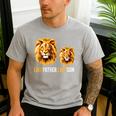 Lion Dad Like Father Like Son Lions Lovers Fathers Day Men's Casual T-Shirt Sport Grey