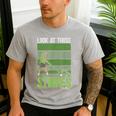 Look At Those Stripes Lawn Mowing Dad Lawn Mower Small Men's Casual T-Shirt Sport Grey