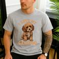 I Love My Cavapoo For Mom Dad Kids Men's Casual T-Shirt Sport Grey