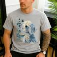 Maltipoo Starry Night Van Gogh Maltipoo Mom Dad Owner Men's Casual T-Shirt Sport Grey