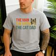 The Man The Myth The Cat Dad Cat Daddy Vintage Men's Casual T-Shirt Sport Grey The Man The Myth The Cat Dad Cat Daddy Vintage Men's Casual T-Shirt Sport Grey