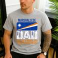 Marshallese Dad Marshall Islands Flag For Father's Day Men's Casual T-Shirt Sport Grey