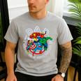 Marvel Comics Retro Classic Father's Day Avengers Hero Dad Men's Casual T-Shirt Sport Grey