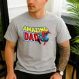 Marvel Spider-Man Amazing Dad Comic Book Father's Day Men's Casual T-Shirt Sport Grey
