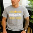 Matching Boys And Dad Mom Construction Digger Birthday Party Men's Casual T-Shirt Sport Grey