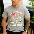 Men I Don't Snore I Dream I'm Tractor Farmer Dad Men's Casual T-Shirt Sport Grey