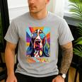 Mom & Dad Of a Basshole Basset Hound With Glasses -Adults Short Sleeve Men's Casual T-Shirt Sport Grey