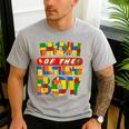 Mom And Dad Birthday Boy Building Bricks Family Party Decor Men's Casual T-Shirt Sport Grey Mom And Dad Birthday Boy Building Bricks Family Party Decor Men's Casual T-Shirt Sport Grey