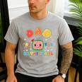 Mom And Dad Of The Birthday Girl Melon Family Matching Men's Casual T-Shirt Sport Grey