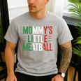Mommy's Little Meatball Italian Quote Family Dad Mom Kids Men's Casual T-Shirt Sport Grey