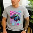 Monster Truck Dad Family Matching Shirt Truck Lovers Men's Casual T-Shirt Sport Grey