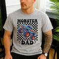 Monster Truck Dad Family Matching Monster Trucks Birthday Men's Casual T-Shirt Sport Grey