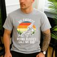 Motorcycle Dad Dirt Bike Shirt Motocross Riding Buddies Men's Casual T-Shirt Sport Grey