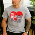 Nebelung Cat 1 Dad Father's Day Daddy Heart Decor For Men Women Kids Men's Casual T-Shirt Sport Grey Nebelung Cat 1 Dad Father's Day Daddy Heart Decor For Men Women Kids Men's Casual T-Shirt Sport Grey