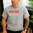 New Dad No Clue Send Help Vintage Men's Casual T-Shirt Sport Grey