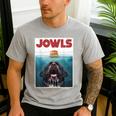 Newfoundland Dog Newfie Lab Jowls Burger Dog Mom Dad Men's Casual T-Shirt Sport Grey