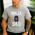 Ninja Dad Tshirt Ninja Shirt Ninja Tshirts Father Men's Casual T-Shirt Sport Grey
