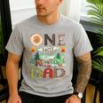 One Happy Dad Camper 1st Birthday Boy Camping Bear Men's Casual T-Shirt Sport Grey