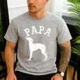 Papa ITALIAN GREYHOUND For Dad Men's Casual T-Shirt Sport Grey